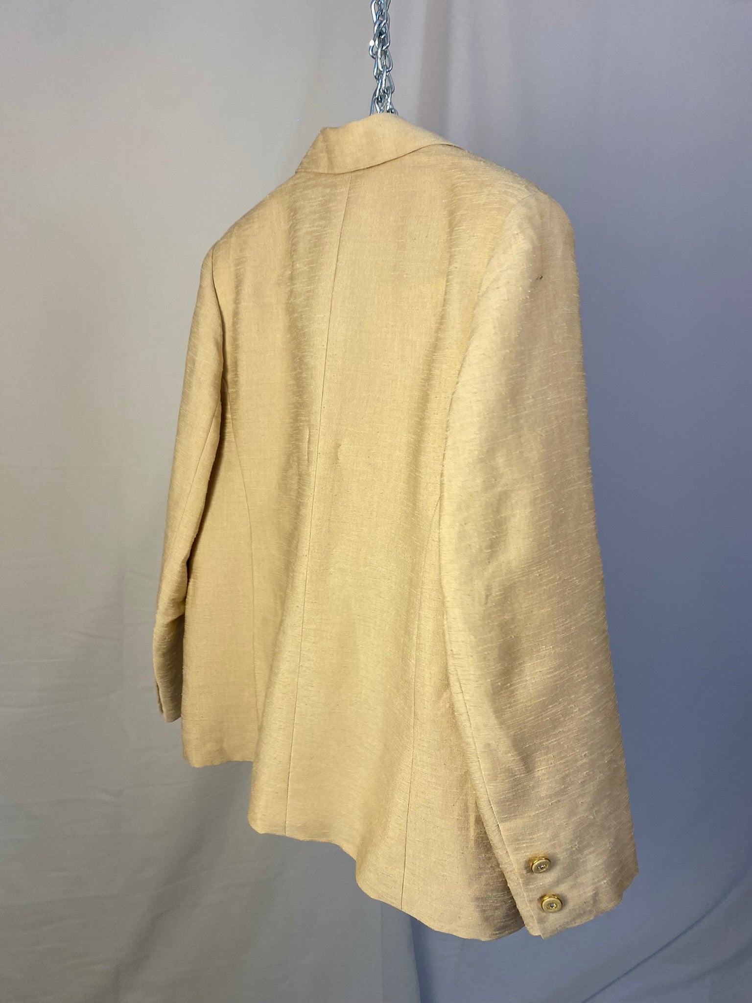 Vintage Blazer gold, beige mit Schmuckknöpfen