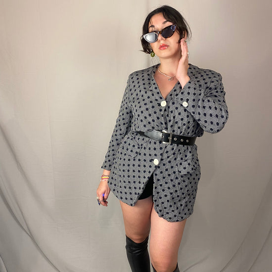 Vintage Blazer schwarz weiß 
